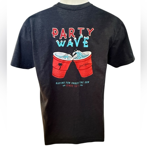 LOCAL MOTION Hawaii Party Wave Tee Shirt Men M Medium - Picture 1 of 6
